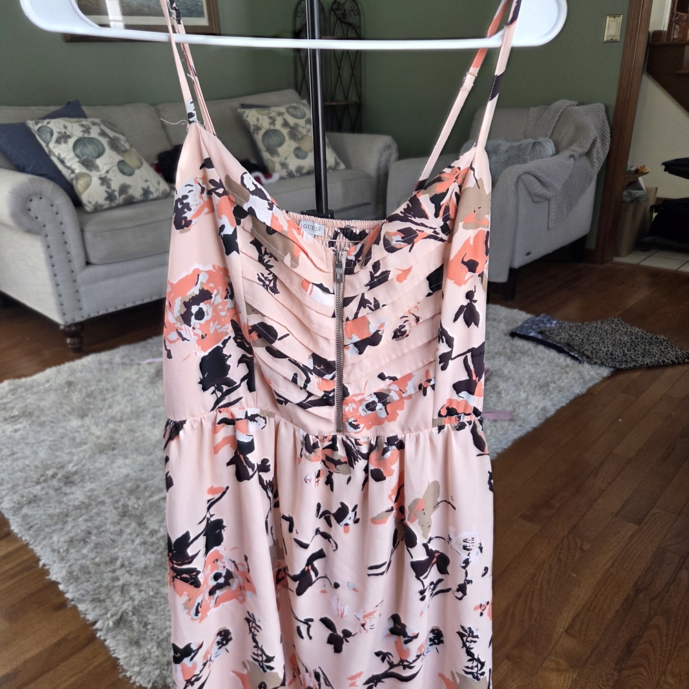 Guess Pink and Black Patterned Dress
